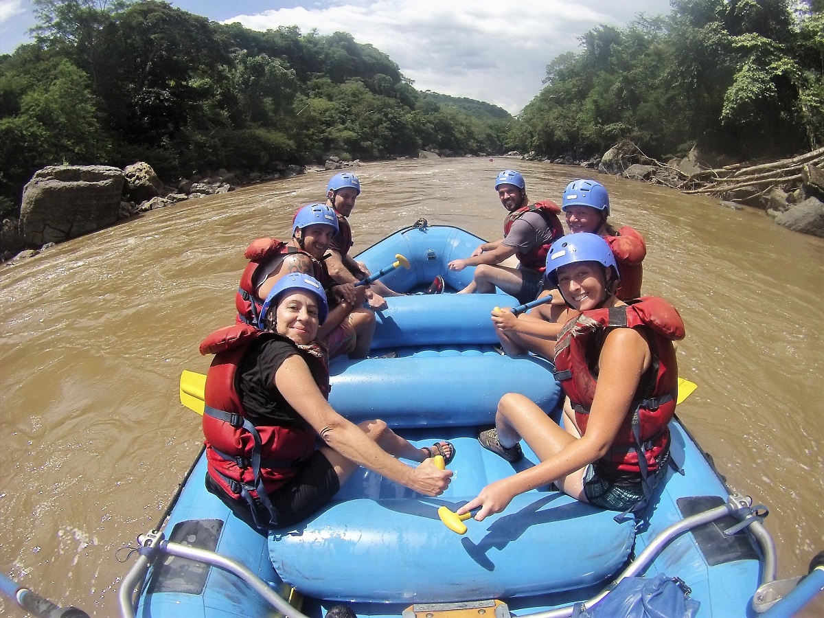 Before setting off down the rapids