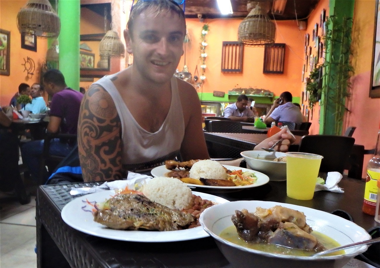 Rhys and our almuerzo feast