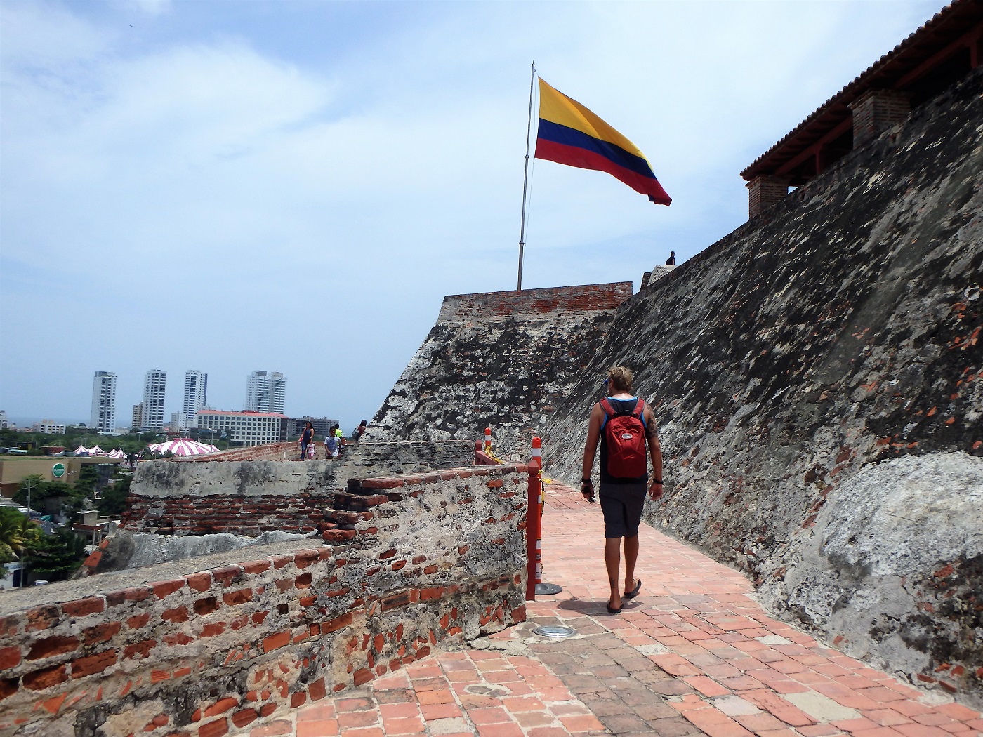 Rhys walking the walls of the castillo