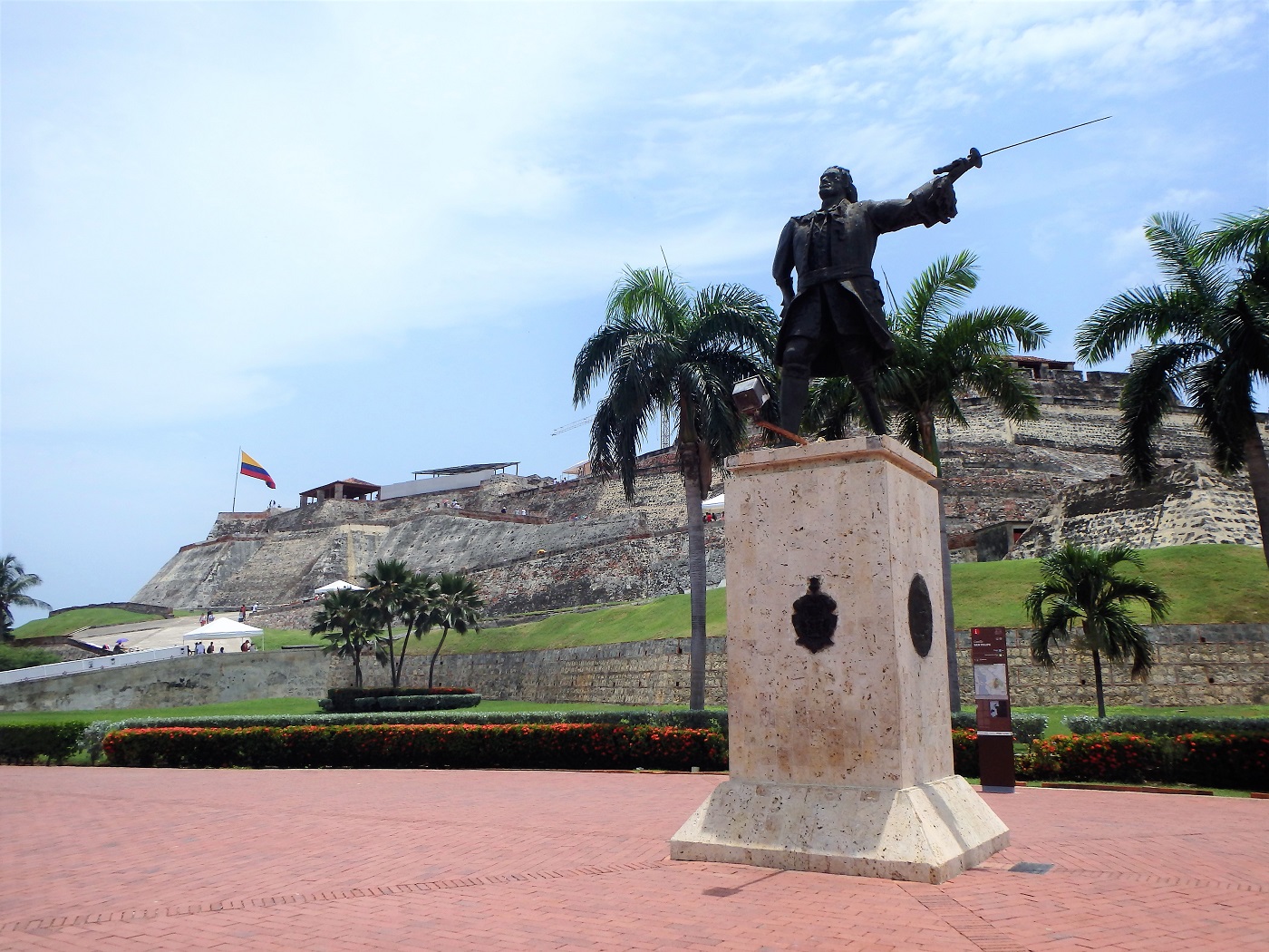 Don Blas de Lezo statue at the Castillo de San Felipe