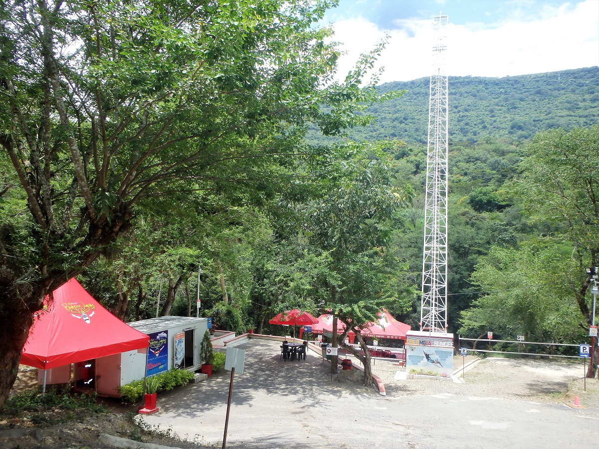 Arriving at Colombia Bungee Jumping in San Gil. 