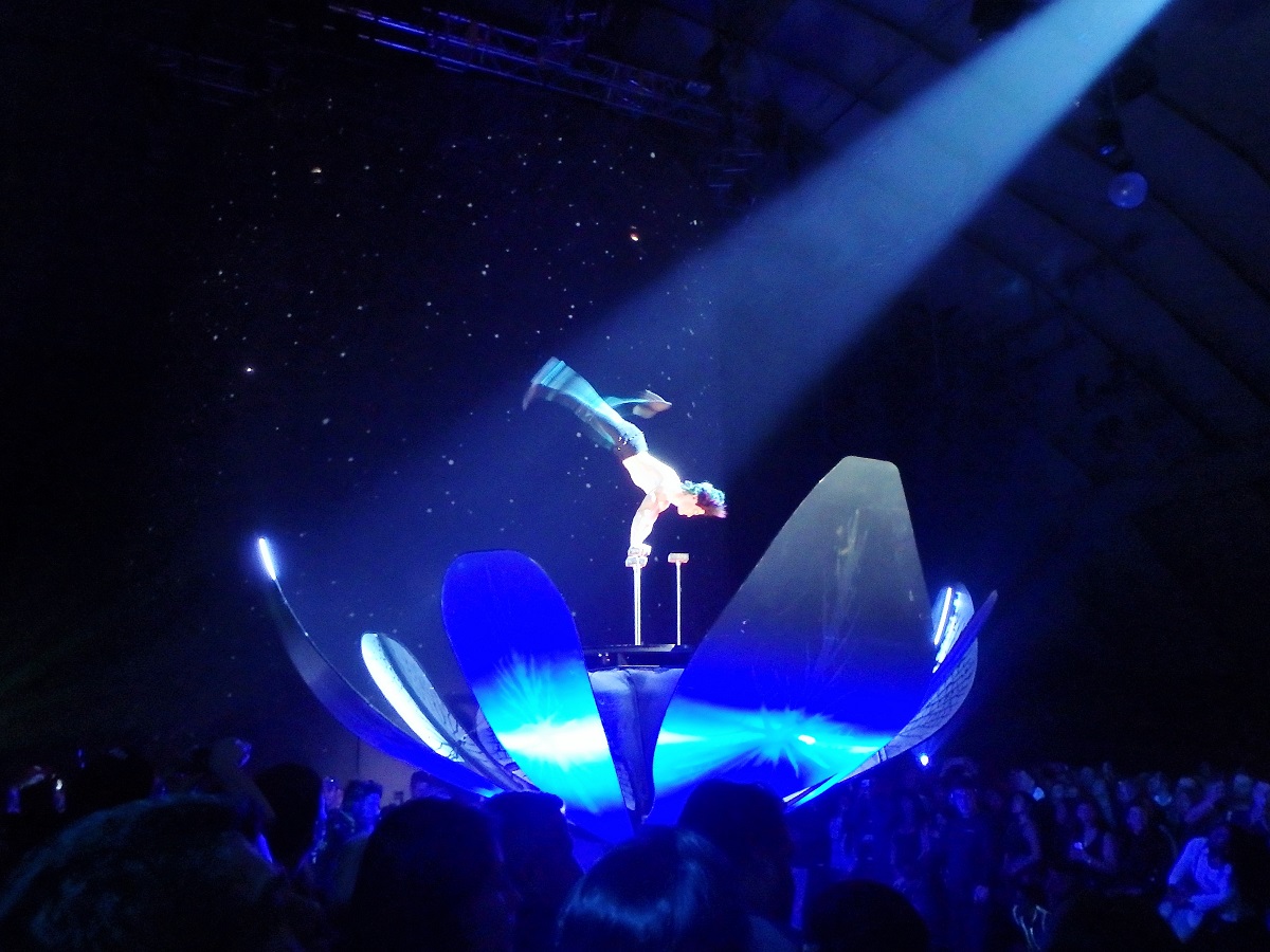 Incredible acrobatics during the Cirque show