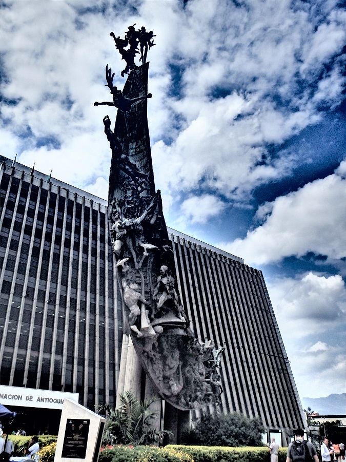 A beautiful monument in downtown Medellin