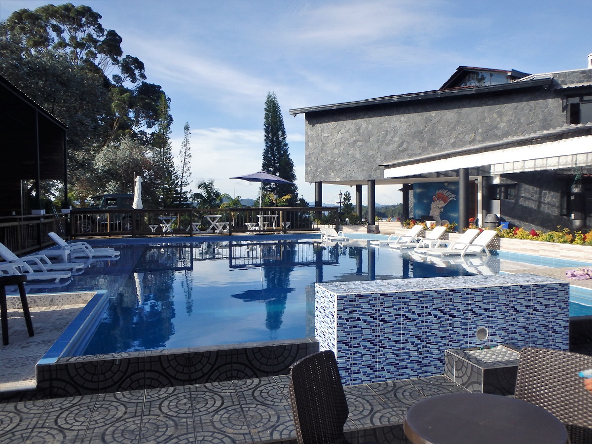 The pool and view