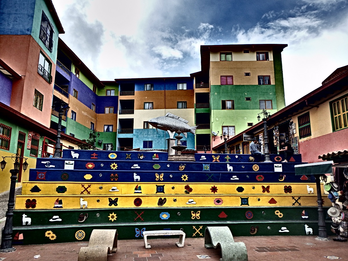 The colourful streets and buildings of Guatape