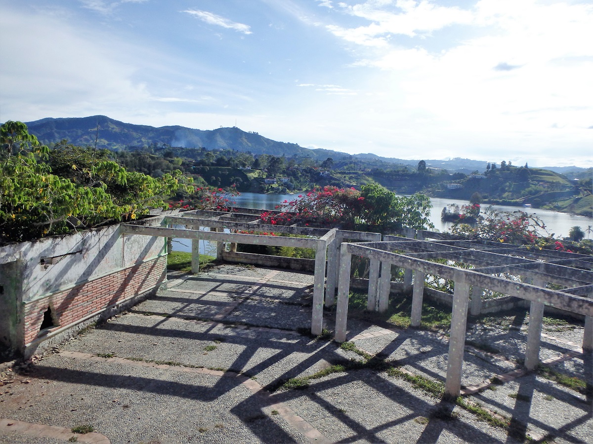 Looking over the courtyard in La Manuela