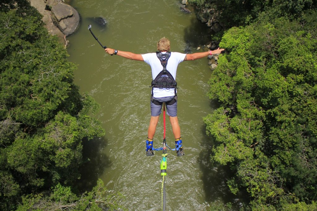 South America, Colombia, Bungee jump, San Gil, bungee