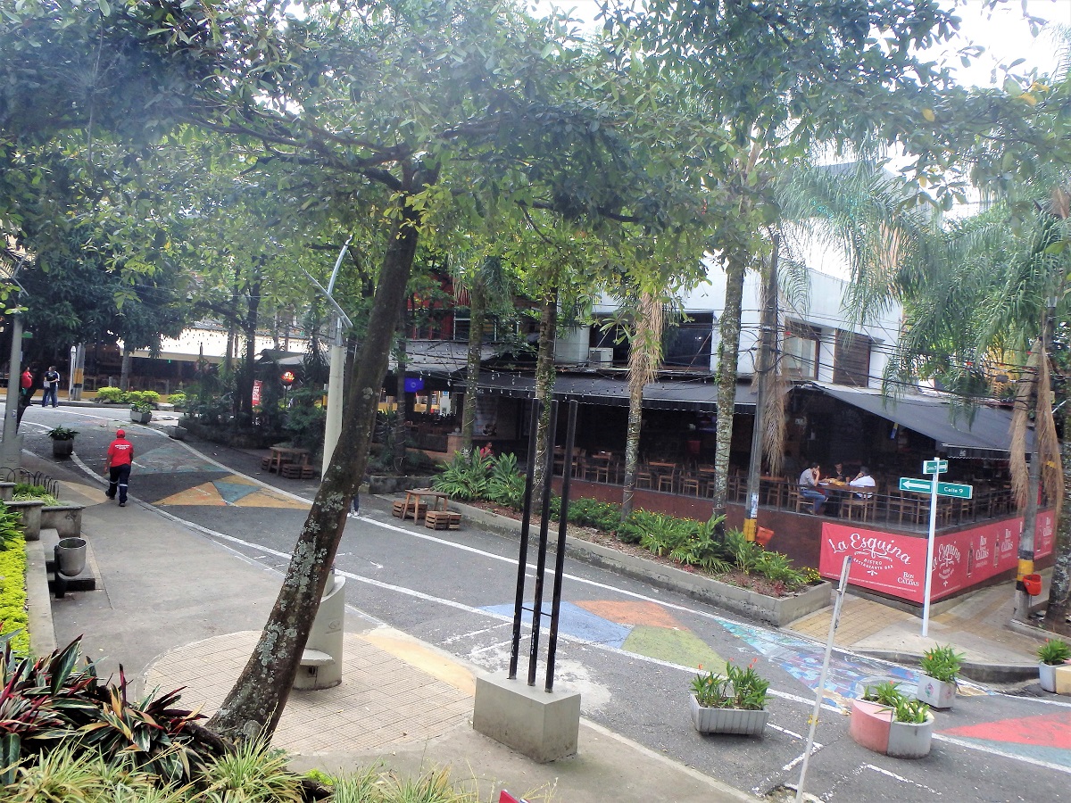 Parque Lleras in Poblado, Medellin by day