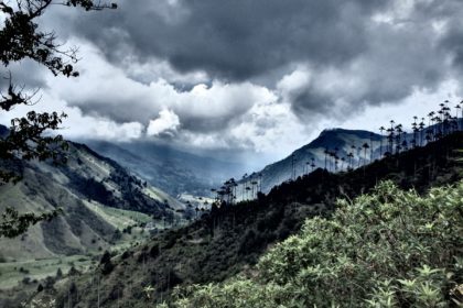 Dark clouds loom over the Cocora Valley