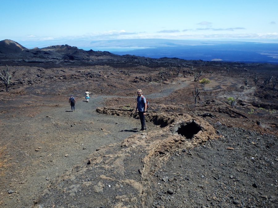 Rhys following our guide through a landscape that looks like something off of Total Recall