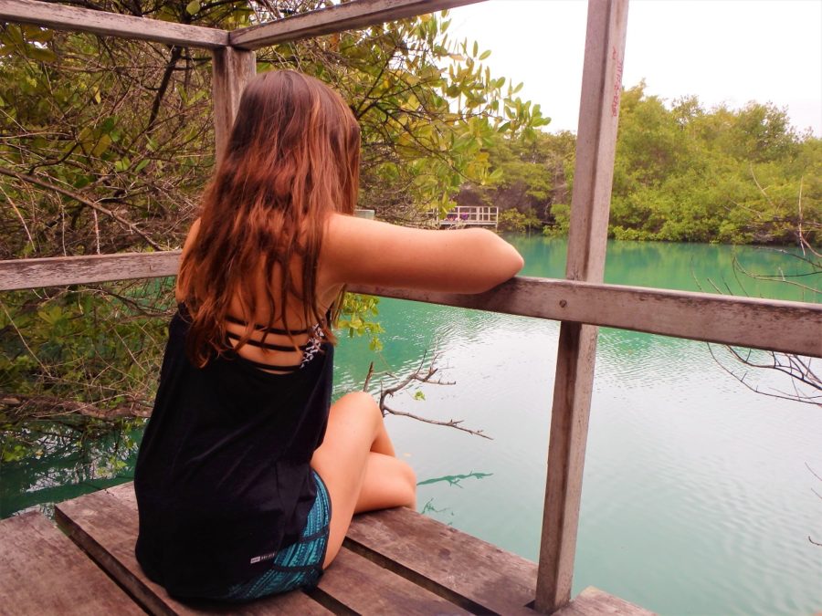 Me relaxing and gazing out over the mangroves