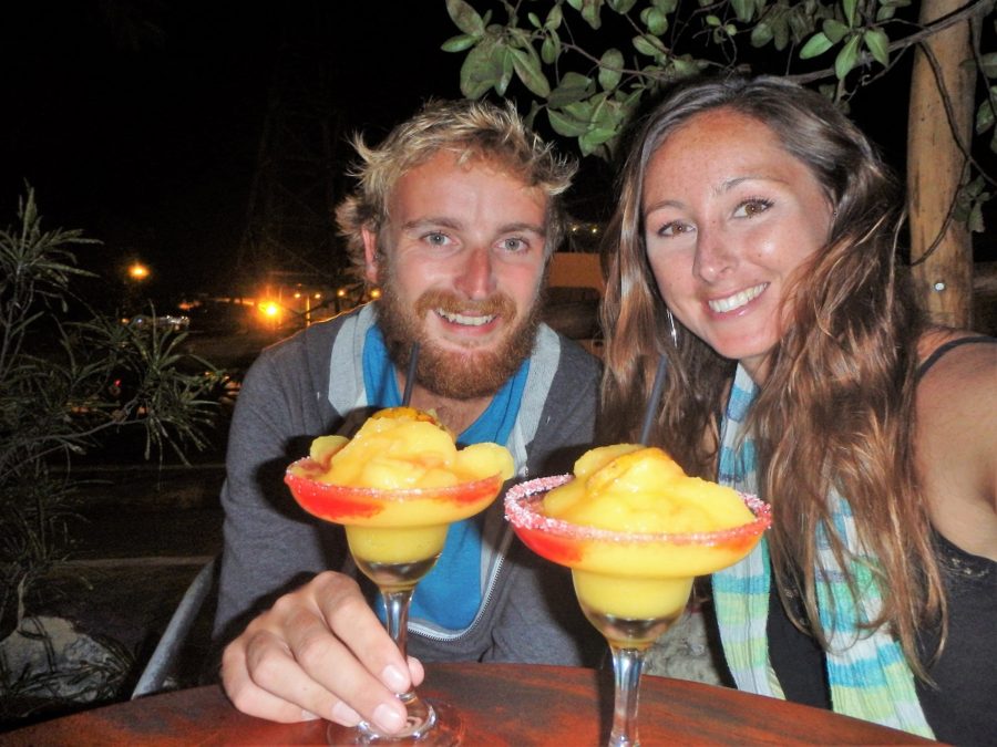 A selfie of Rhys and I with our epic-looking daiquiris