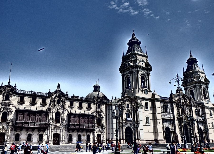 The Cathedral of Lima along the Plaza de Armas