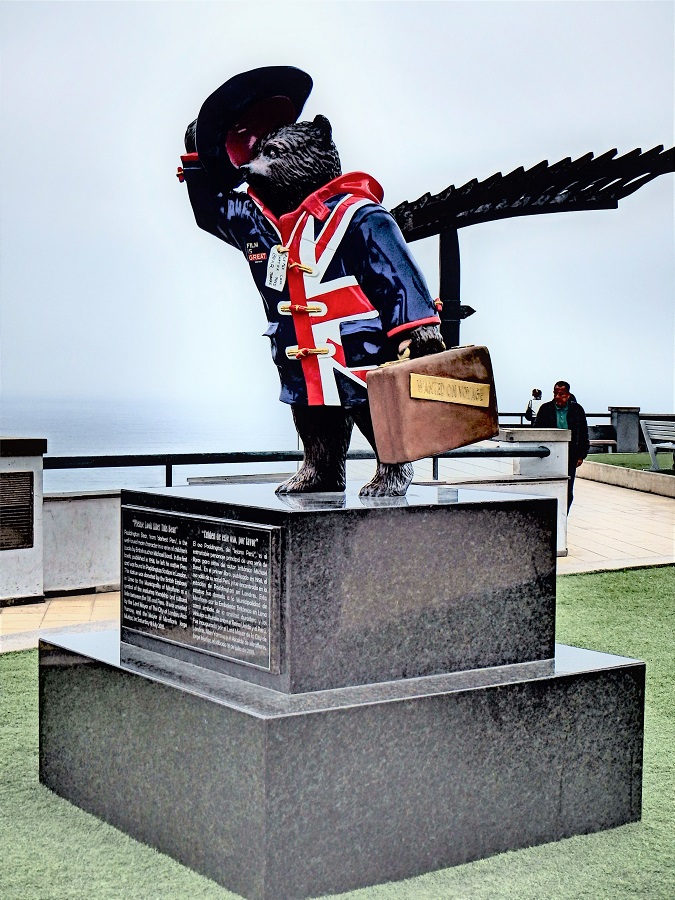 Lima's Paddington Bear monument along the malecon