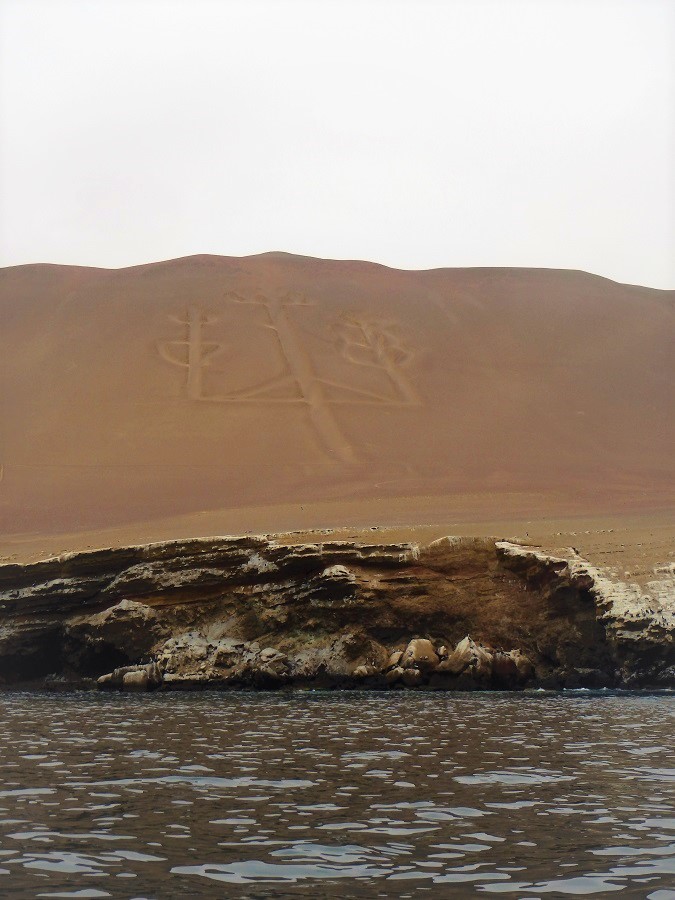 South America, Peru, Paracas, Paracas National Reserve, Isla Ballestas, La Candelabra