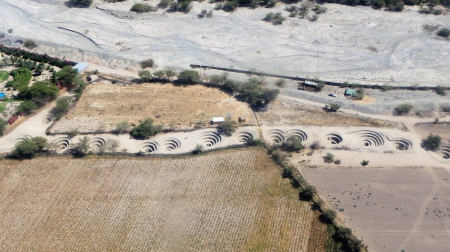 South America, Peru, Huacachina, Nasca, Nazca, Ica Region, Nasca lines, flights, aqueducts, desert