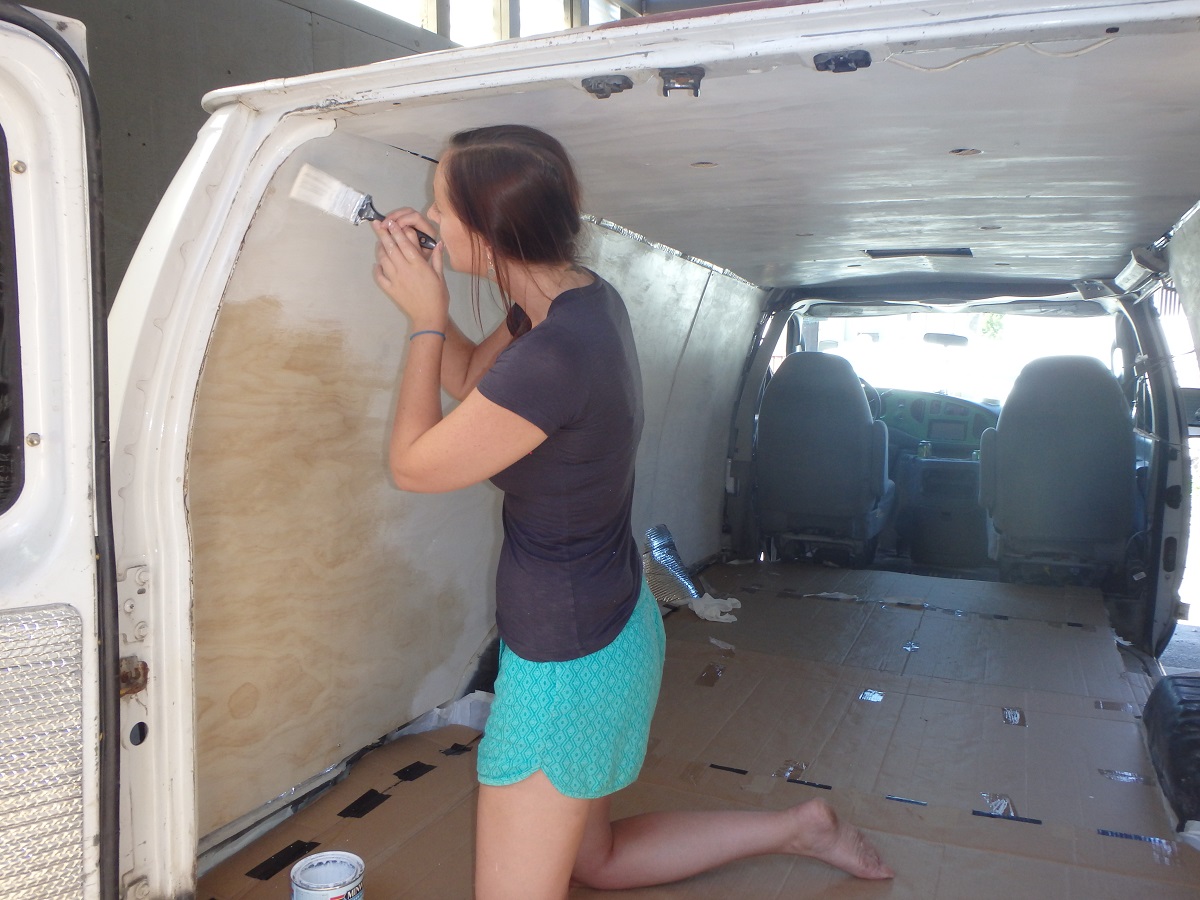 Vanlife, Campervan Conversion, Staining, Painting, Jacks on a Journey