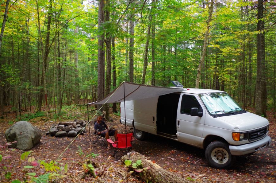 Campervan awning, vanlife essentials, necessity, budget, 