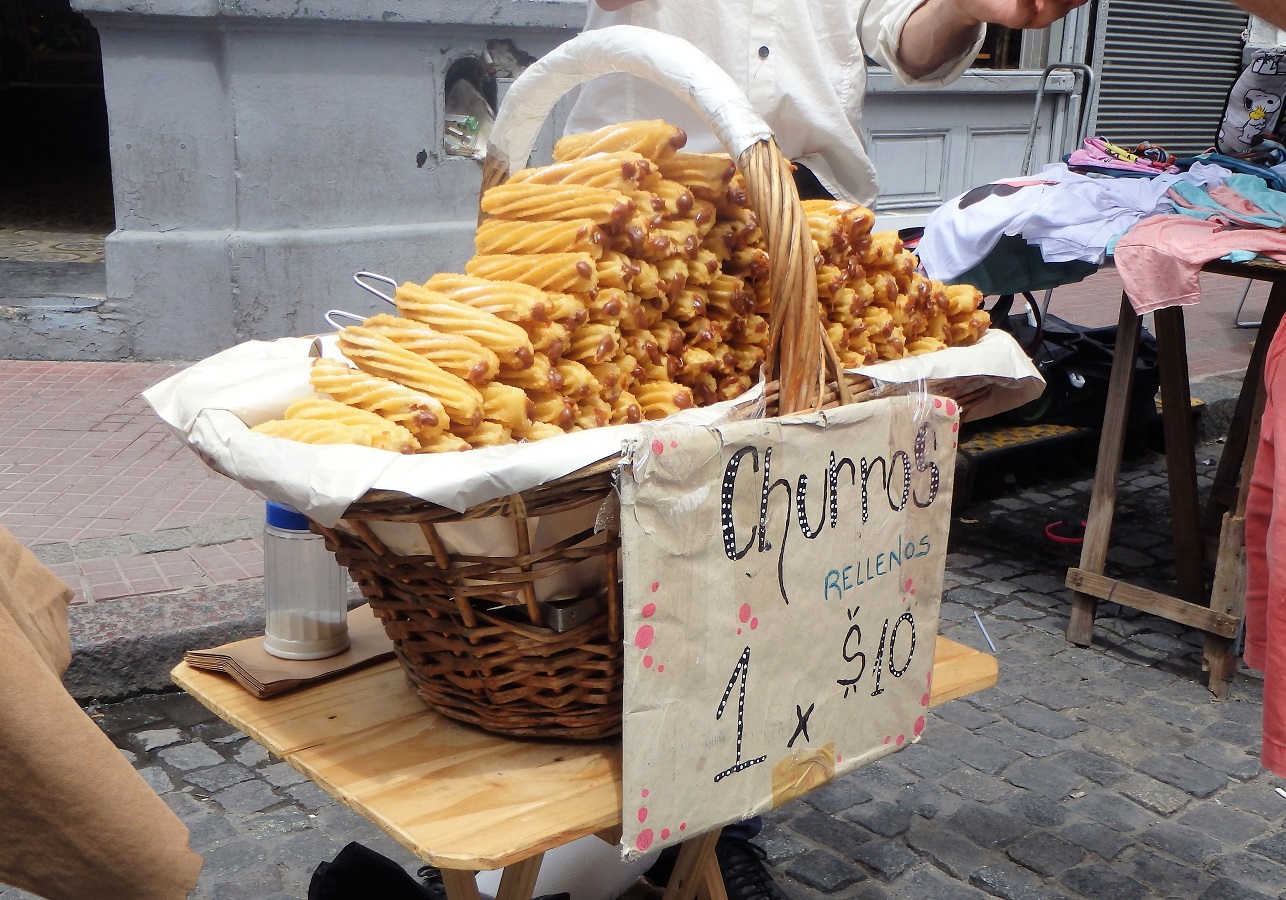 Argentina, South America, Buenos Aires, San Telmo Market, Churros, Street Food, Dulce De Leche