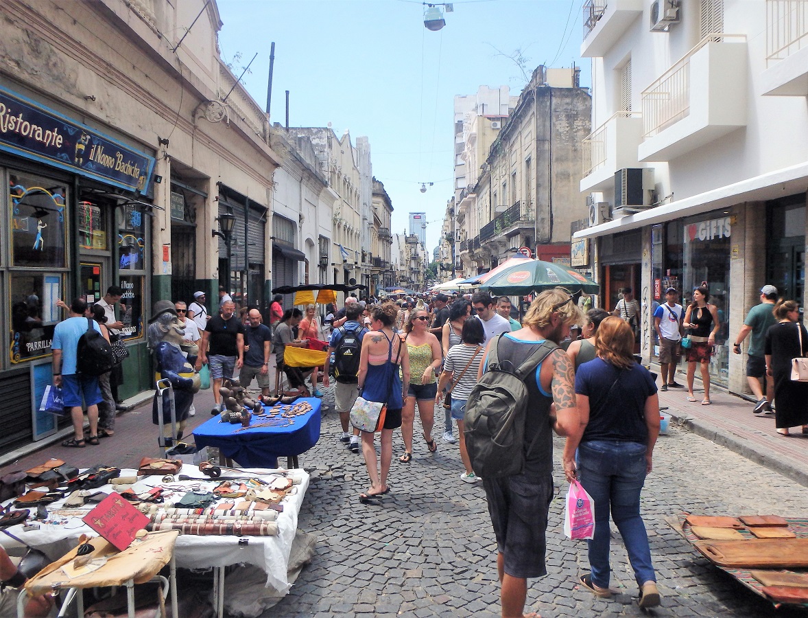 Argentina, South America, Buenos Aires, San Telmo, Market, Sunday, Stalls, Local Produce,