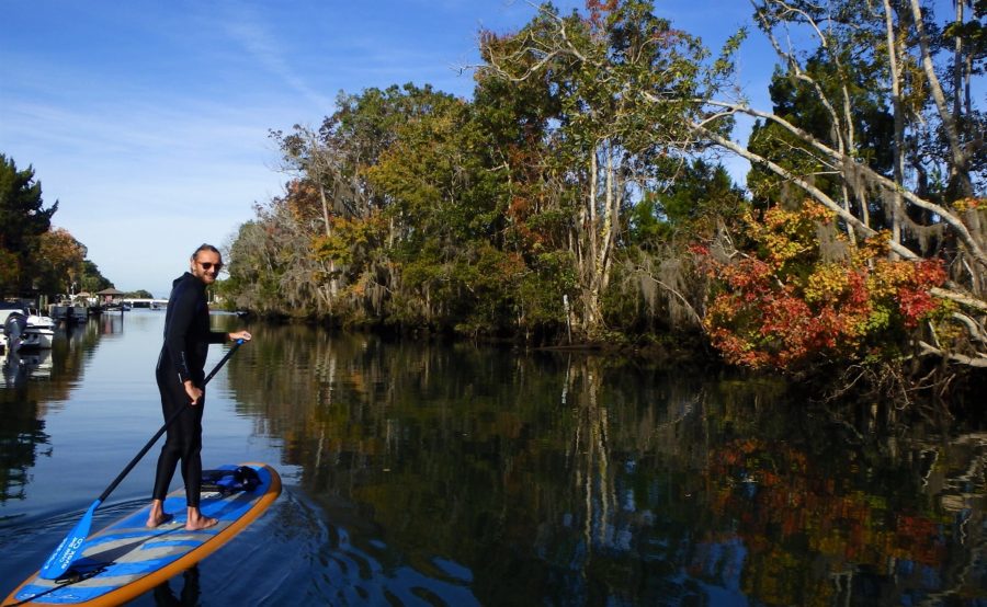 Rhys SUPing at Crystal River